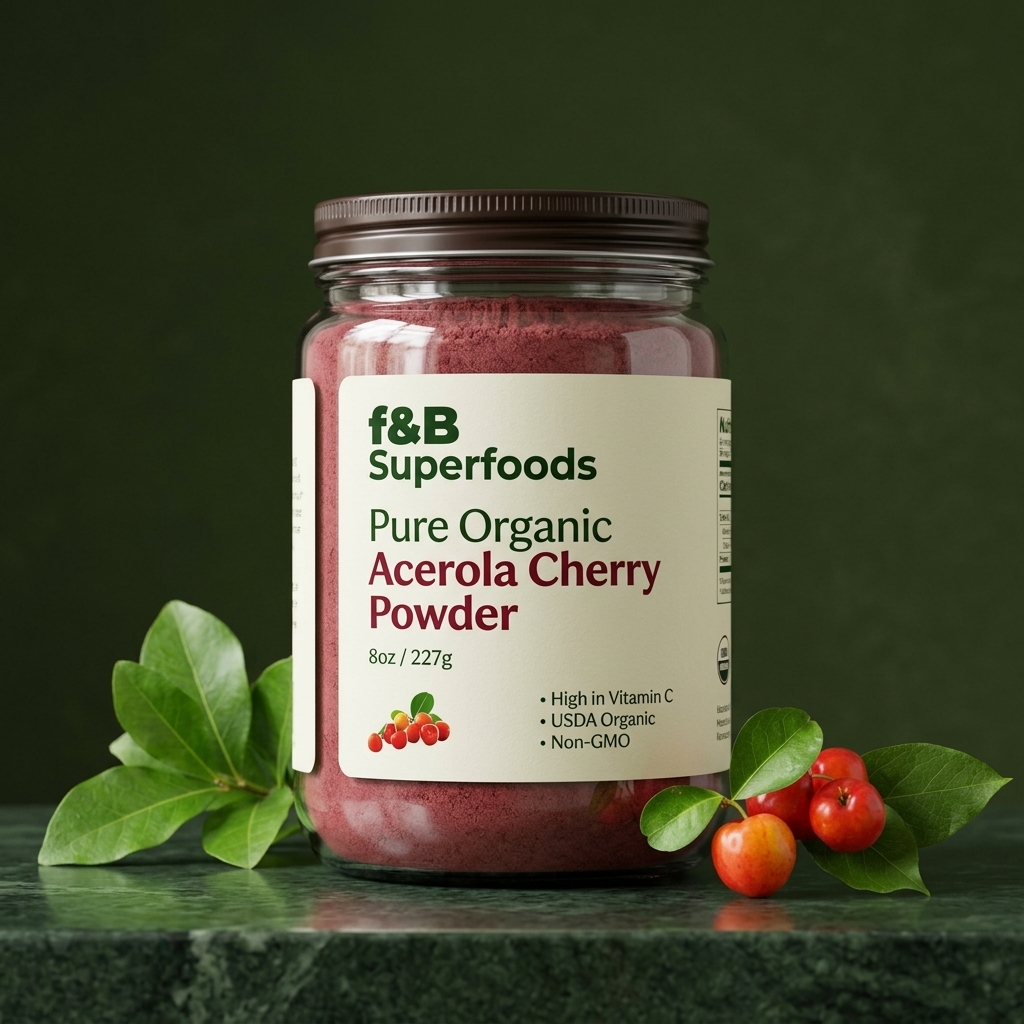 1 Package F&B Superfoods Organic Acerola Cherry Powder